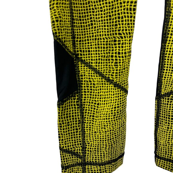 Lululemon Womens High-Rise Athletic Leggings Size 4 Yellow & Black Pattern - Picture 3 of 6